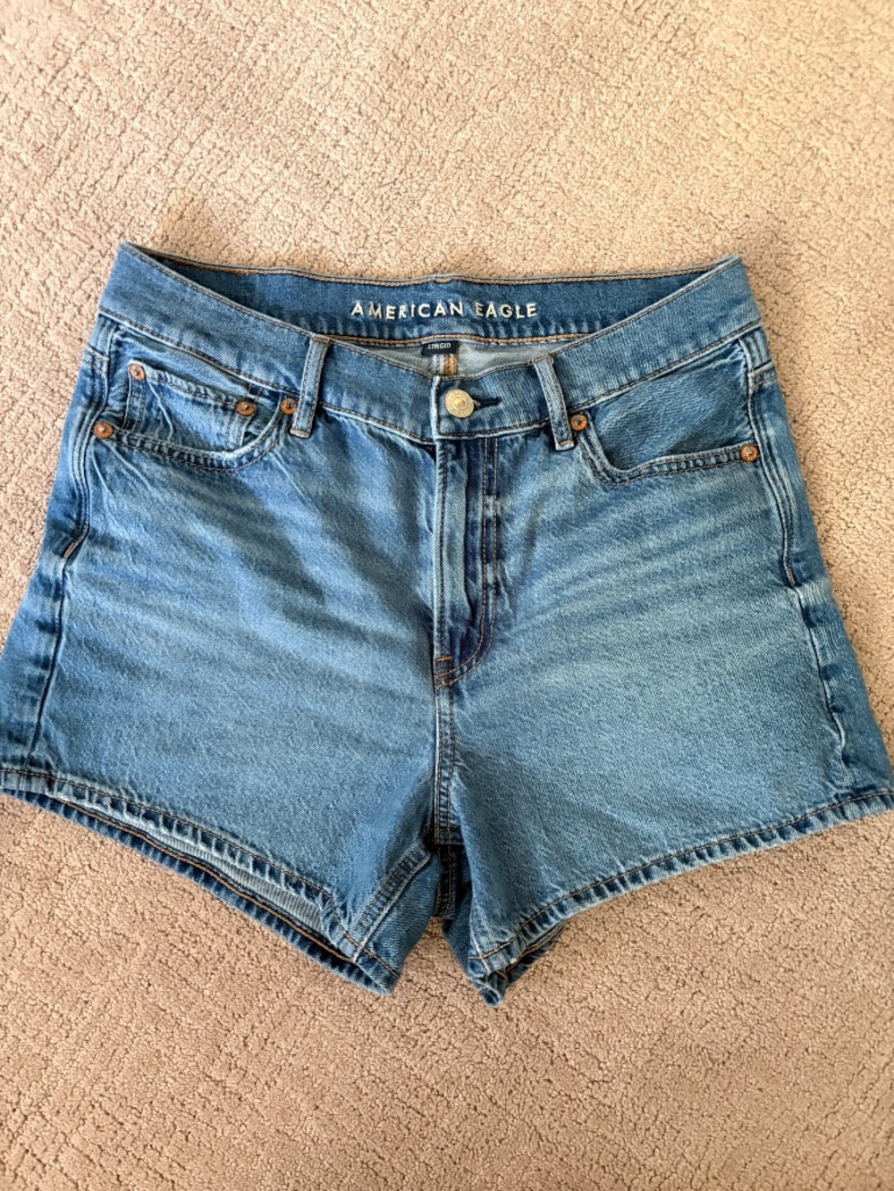 American Eagle Outfitters Strigid High-waisted Relaxed Denim Shorts Size 02